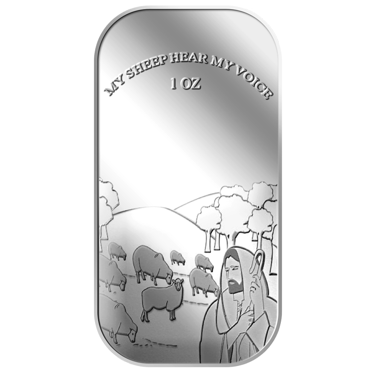 1oz My Sheep Hear My Voice Silver Bar (6TH LAUNCH)