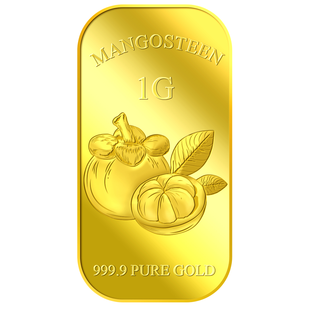 1g Queen of Fruits Mangosteen Gold Bar