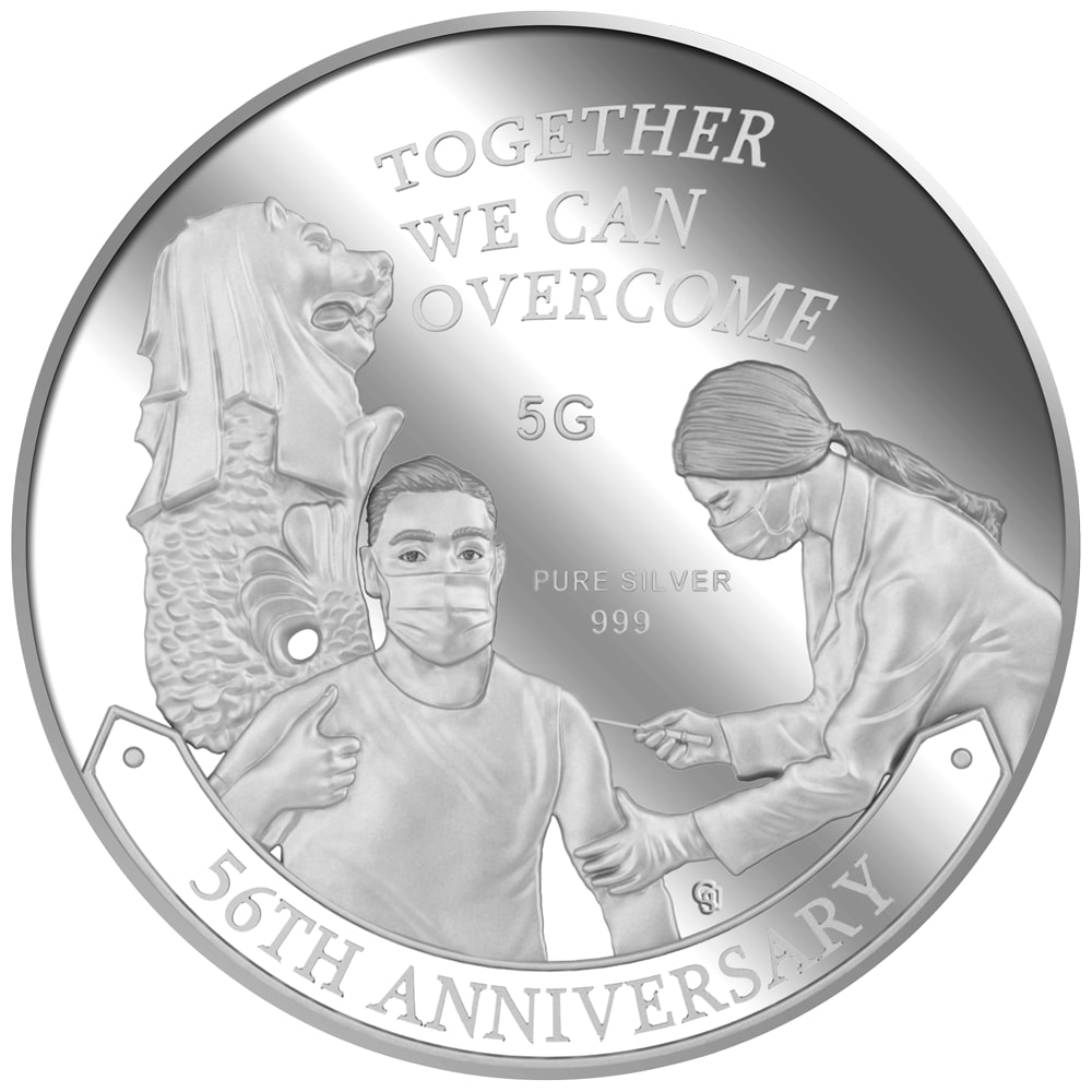 5G SG 56TH ANNIVERSARY SILVER MEDALLION (YEAR 2021)