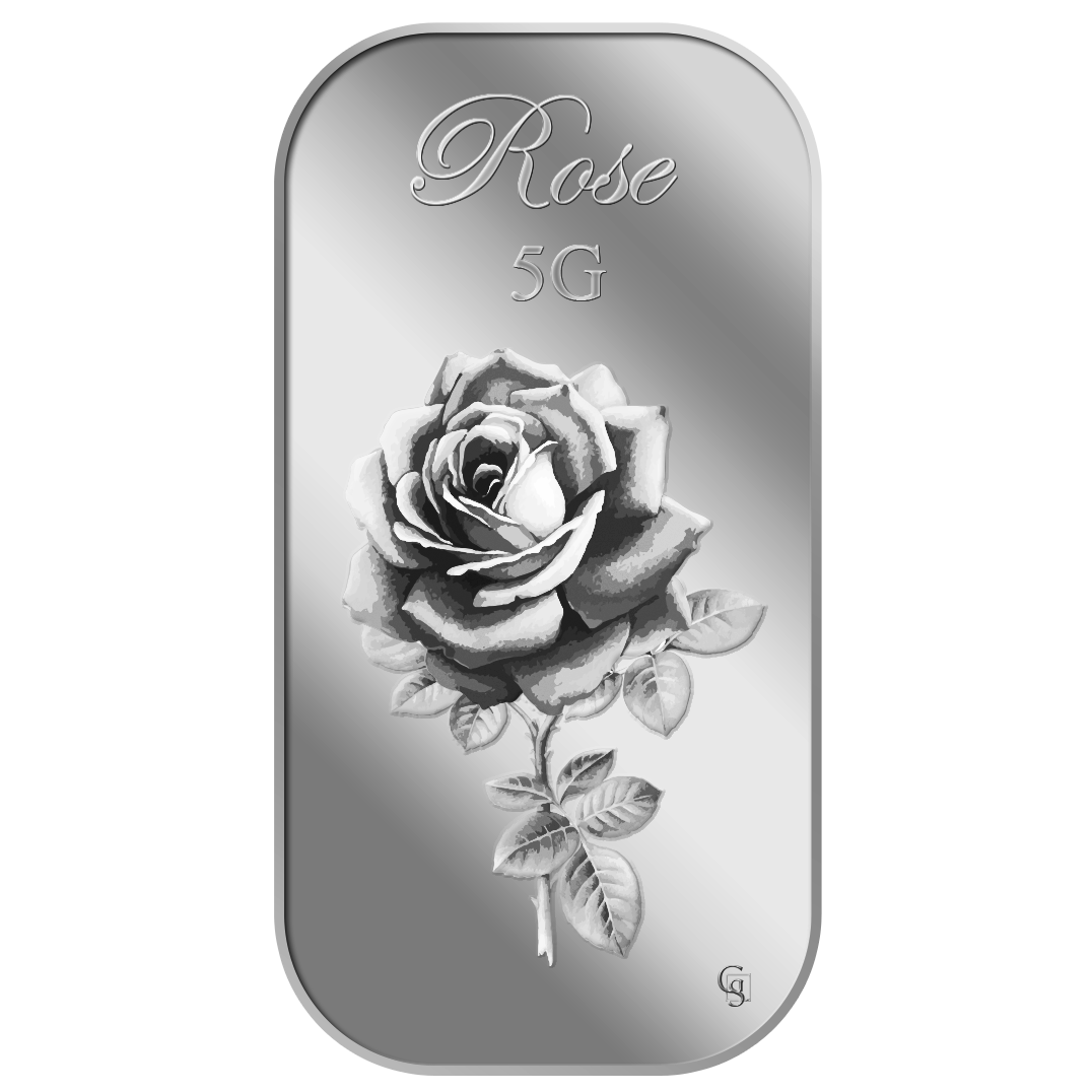 5g Big Rose (Series 2) Silver Bar