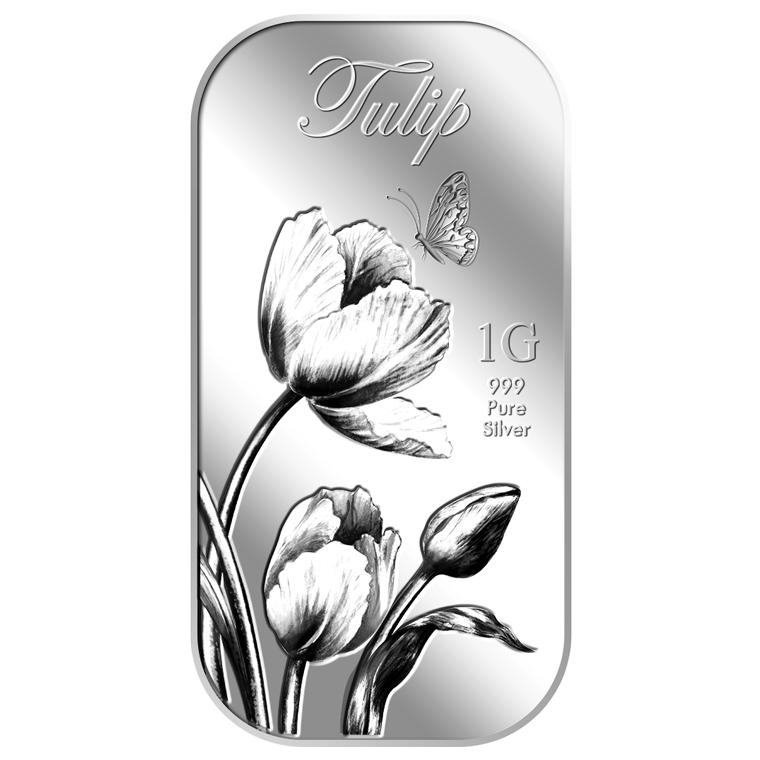 1g Tulip Silver Bar