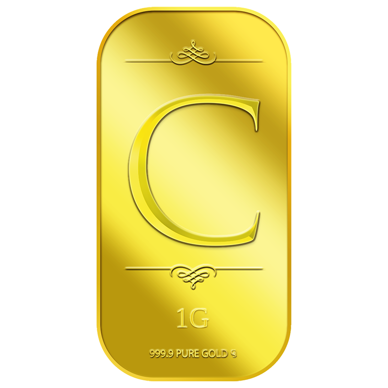 1g Alphabet C Gold Bar