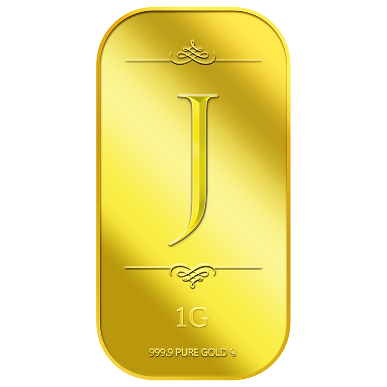 1g Alphabet J Gold Bar