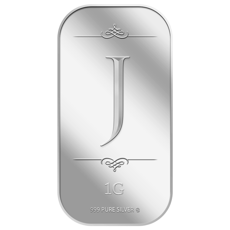 1g Alphabet J Silver Bar