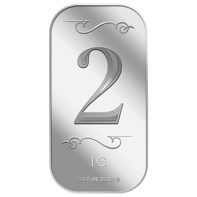 1g Number 2 Silver Bar