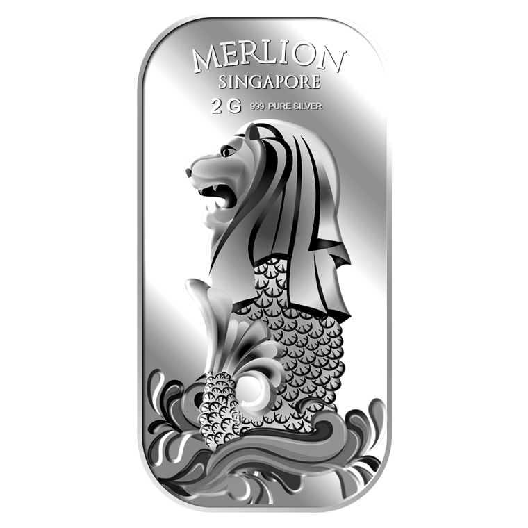 2g SG Merlion Sea Silver Bar