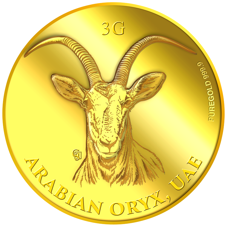 3g Arabian Oryx Gold Medallion