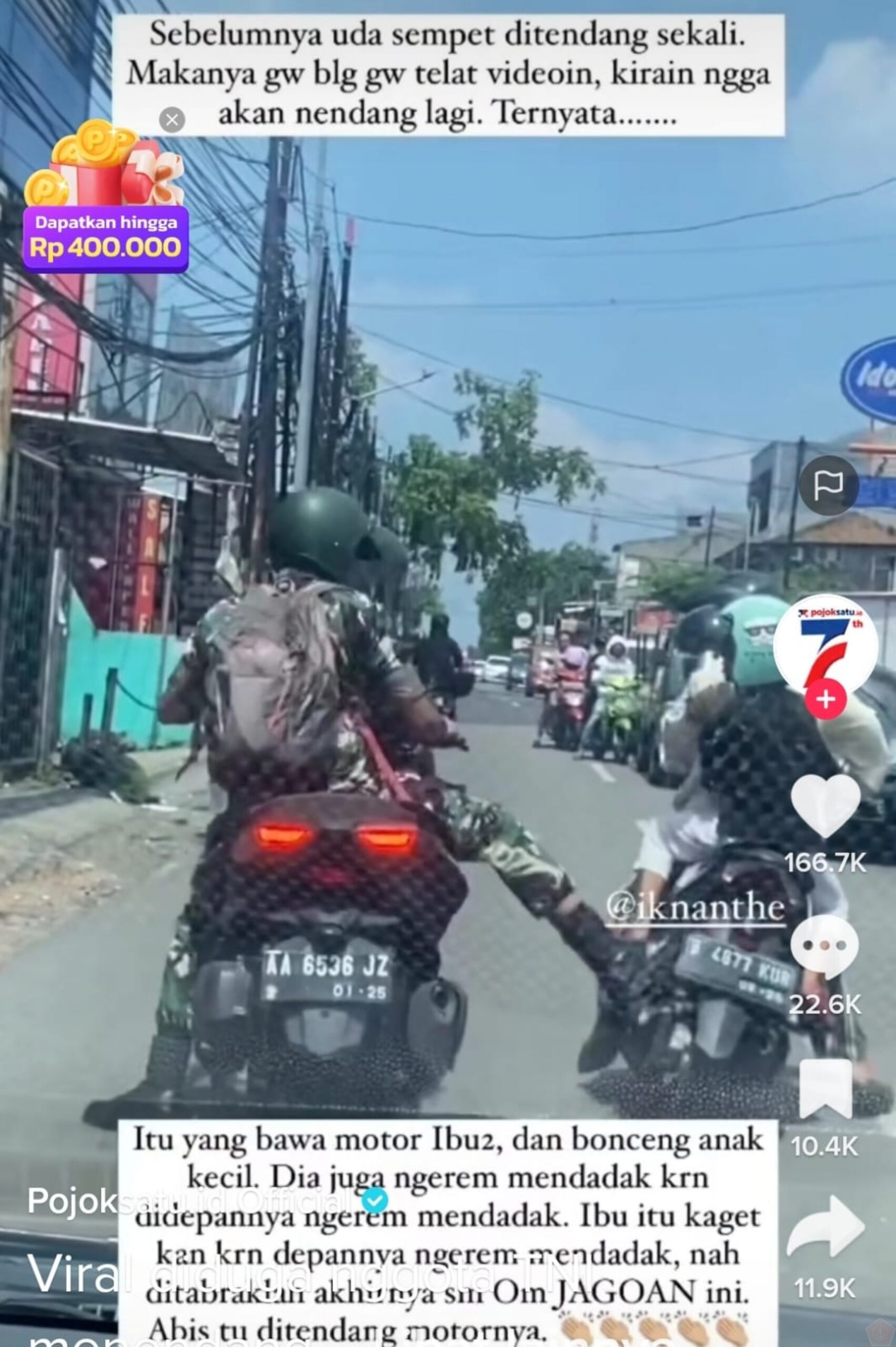 Prajurit TNI Penendang Motor Ibu-ibu Ditangkap, Ini Kata Kapuspen TNI